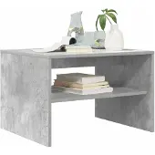 vidaXL Salontafel Beton Grijs 60 x 50 x 40 cm Bewerkt hout