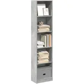 vidaXL Boekenkast 40x24x176 cm bewerkt hout betongrijs