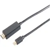 S-Conn Mini Displayport 1.2 /HDMI Stecker 4K, schwarz 2m