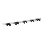 TOOLFLEX H-01 - Aluminium Gereedschapsrail 90cm - 5 Houders - Grijs