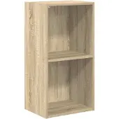 vidaXL Boekenkast met 2 schappen 40x30x76,5 cm bewerkt hout sonoma eik