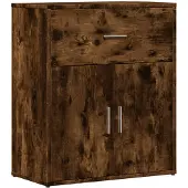 vidaXL Dressoir 60x31x70 cm bewerkt hout gerookt eikenkleurig