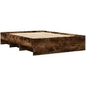 vidaXL Bedframe zonder matras hout gerookt eikenkleurig 120x190 cm