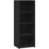vidaXL Hoge kast 45x41x124 cm bewerkt hout zwart