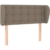 vidaXL Hoofdbord met randen 83x23x78/88 cm stof taupe