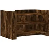 vidaXL Salontafel 80x50x50 cm bewerkt hout gerookt eikenkleurig