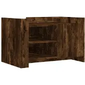 vidaXL Salontafel 80x50x50 cm bewerkt hout gerookt eikenkleurig