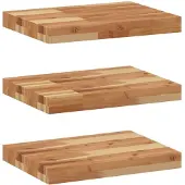 vidaXL Wandschappen 3 st zwevend olieafwerking 60x30x4 cm acaciahout