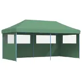 vidaXL Partytent, inklapbaar, pop-up model, met 3 zijpanelen, groen