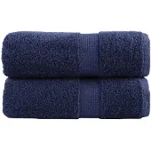vidaXL Premium washandjes SOLUND 2 stuks marineblauw 30x30 cm 600 g/m²