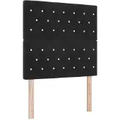 vidaXL LED Hoofdbord met LED-stripverlichting Zwart 100 cm Fluweel
