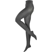 Esprit Plain verstevigd zachte comfort tailleband katoen wol panty dames grijs - maat 42-44