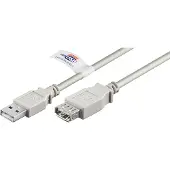 Goobay USB 2.0 Hi-Speed Extension Cable with USB Certificate, Grey 5 m