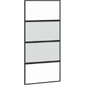 vidaXL Schuifdeur 102,5x205 cm gehard glas en aluminium zwart