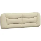 vidaXL Hoofdbordkussen "Hvar" 160 cm stof crèmekleurig