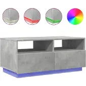 vidaXL Salontafel met LED-verlichting 90x49x40 cm betongrijs
