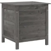 DKD Home Decor Tuinkist antraciet, 50x49x56,5 cm, massief grenenhout
