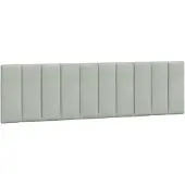 vidaXL Hoofdbordkussen "Hanko" 180 cm fluweel lichtgrijs