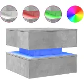 vidaXL Salontafel met LED-verlichting 50x50x40 cm betongrijs