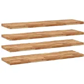 vidaXL Wandschappen 4 st zwevend olieafwerking 160x40x4 cm acaciahout