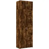 vidaXL Opbergkast 70x42,5x225 cm bewerkt hout gerookt eikenkleur