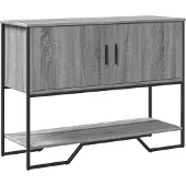 vidaXL Wandtafel 100x35x74,5 cm bewerkt hout grijs sonoma eikenkleurig