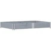 vidaXL Plantenbak 150x100 cm massief grenenhout grijs