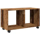 vidaXL Rolkast 72x33x42,5 cm bewerkt hout oud houtkleurig