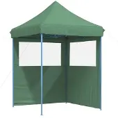 vidaXL Partytent inklapbaar pop-up met 2 zijwanden groen