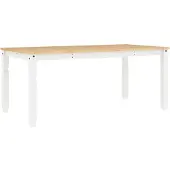vidaXL Eettafel Corona 180x90x75 cm massief grenenhout wit