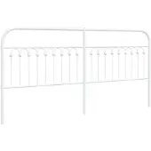 vidaXL Vervangend hoofdbord 193 cm metaal wit