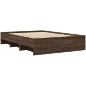 vidaXL Bedframe zonder matras bewerkt hout bruin eikenkleur 140x200 cm
