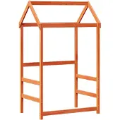 vidaXL Kinderbedhuisje 118x70x176,5 cm massief grenenhout wasbruin