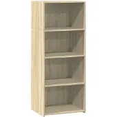 vidaXL Hoge kast 50x41x124 cm bewerkt hout sonoma eikenkleurig