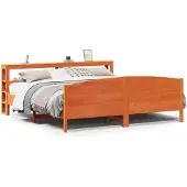 vidaXL Bedframe zonder matras massief grenenhout wasbruin 180x200 cm