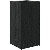 vidaXL Plantenbak 40x40x80 cm poly rattan zwart