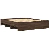 vidaXL Bedframe zonder matras bewerkt hout bruin eikenkleur 150x200 cm