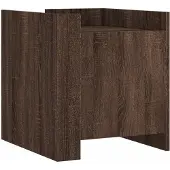 vidaXL Nachtkastje 45x50x50 cm bewerkt hout bruin eikenkleurig