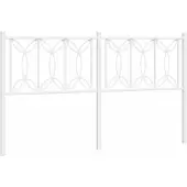 vidaXL Vervangend hoofdbord 160 cm metaal wit
