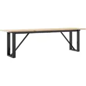 vidaXL - Salontafel - O-frame - 160x40x45 - cm - massief - grenenhout - en - staal