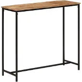 vidaXL Wandtafel 80x30x74 cm massief mangohout en ijzer