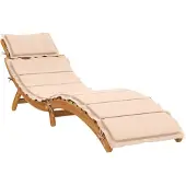 vidaXL Ligbed Massief Acacia Hout Beige