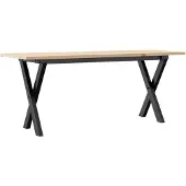 vidaXL Salontafel X-frame 110x40x45 cm massief grenenhout en staal