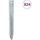 vidaXL Tentharingen 24 st Ø20 mm 17 cm gegalvaniseerd staal