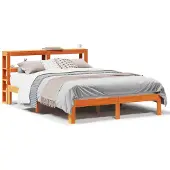 vidaXL Bedframe zonder matras massief grenenhout wasbruin 140x200 cm