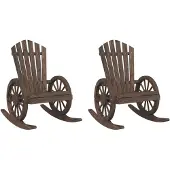 vidaXL Schommelstoelen 2 st Adirondack massief vurenhout