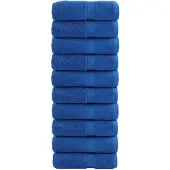 vidaXL Premium washandjes SOLUND 10 stuks blauw 30x30 cm 600 g/m²