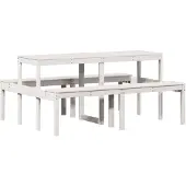 vidaXL Picknicktafel, 160x134x75 cm, massief grenenhout