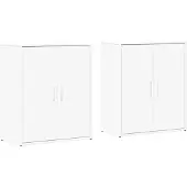 vidaXL Dressoirs 2 st 60x31x70 cm bewerkt hout wit