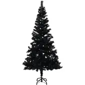 vidaXL Kunstkerstboom met standaard 180 cm PVC zwart